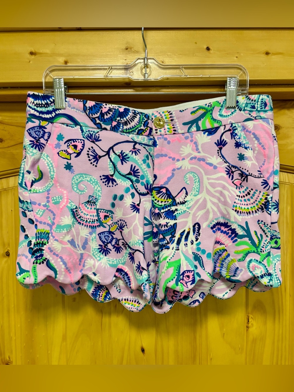 Lilly Pulitzer Floral Scalloped Shorts